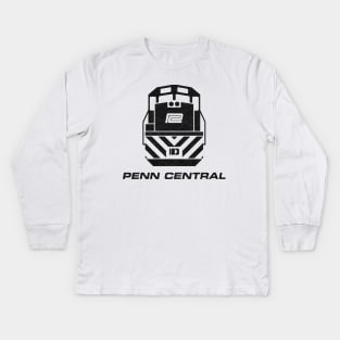 Penn Central Railroad Train Engine Kids Long Sleeve T-Shirt